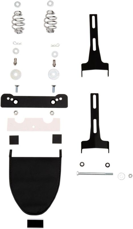 Monteringssats fjädersolosadel Drag Specialties stål svart Dyna 96-17