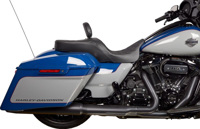 Ryggstöd Drag Specialties EZ Glide II vinyl dubbel diamond svart