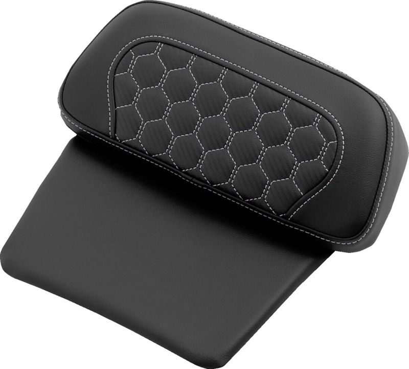 Ryggstöd Saddlemen Tour Pak Honeycomb Stitch vit Touring 14-upp