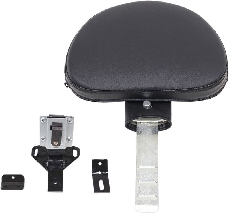 Förarryggstöd Saddlemen RoadSofa Pillow Top uppvärmd vinyl svart Touring 97-17