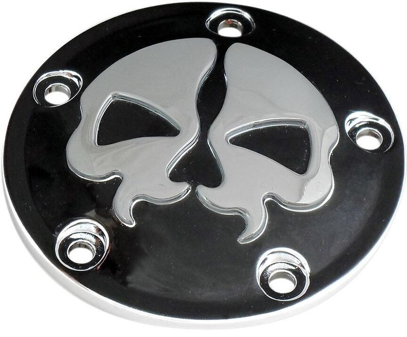 Tändningslock Drag Specialties skalle svart H-D 99-17
