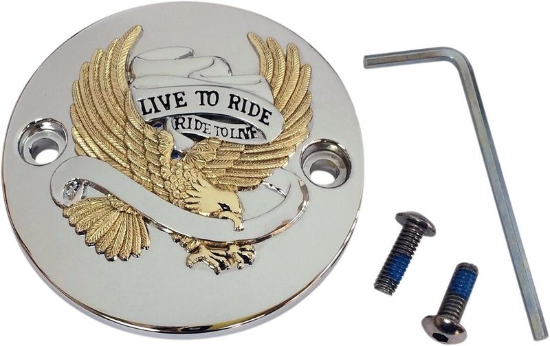 Tändningslock Drag Specialties Live krom guld H-D 17-24