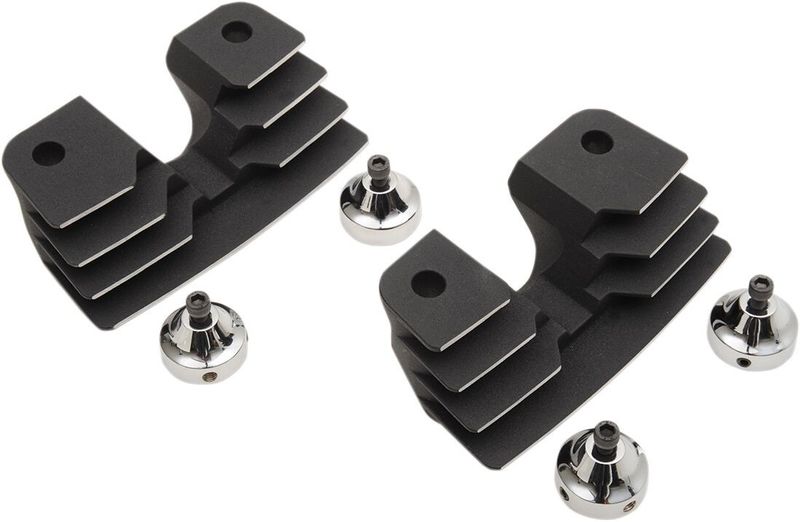 Kåpor tändstift/topplocksskruvar Drag Specialties flänsade svart H-D 99-17