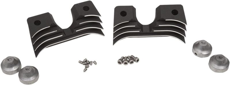 Kåpor tändstift/topplocksskruvar Drag Specialties flänsade svart Sportster 04-22