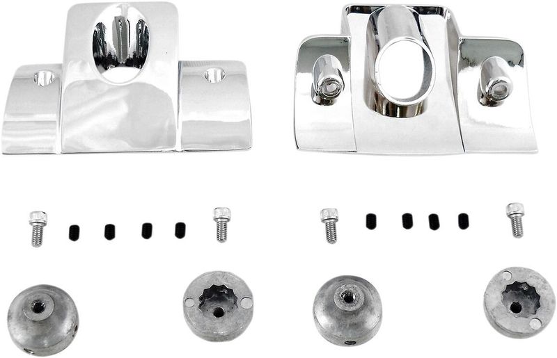 Kåpor tändstift/topplocksskruvar Drag Specialties slät krom Sportster 04-22, Softail 05