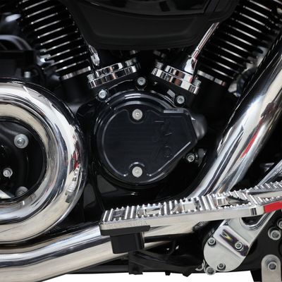 Kamkåpa Thrashin Supply slät Touring 23-upp, Softail 24-upp svart