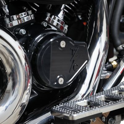 Kamkåpa Thrashin Supply slät Touring 23-upp, Softail 24-upp svart