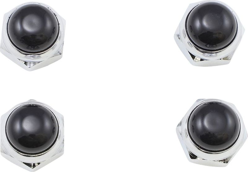 Muttrar Eastern Motorcycle Parts Cadium svart krom H-D 57-85 (4-pack)