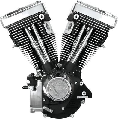 Motor S&S V80 basmotor svart Evo Big Twin 84-99