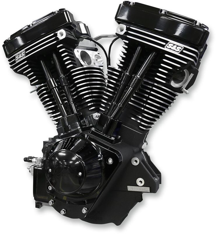 Motor S&S V111 Long-Block svart H-D 84-99