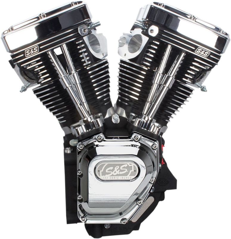Motor long-block S&S Cycle T143 svart -06