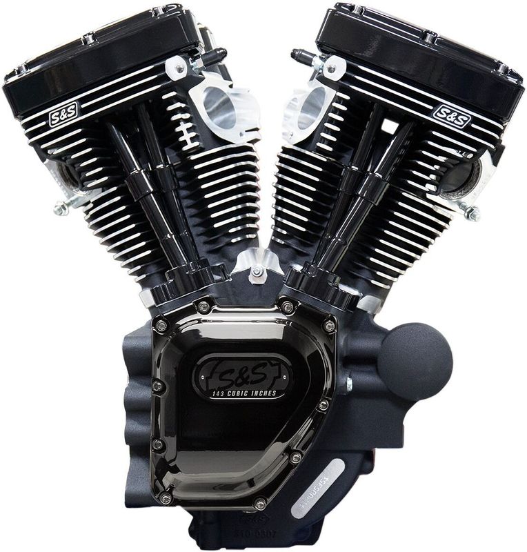 Motor long-block S&S Cycle T143 svart Dyna 06-17