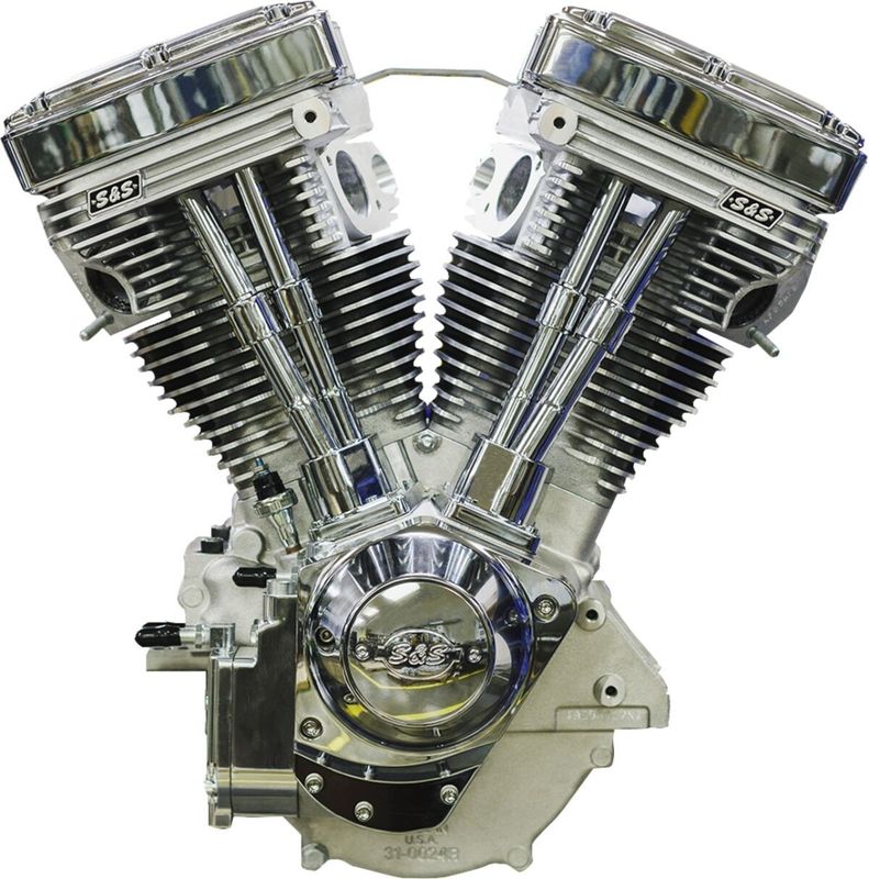 Motor long-block S&S Cycle V111 natur gjutna kåpor