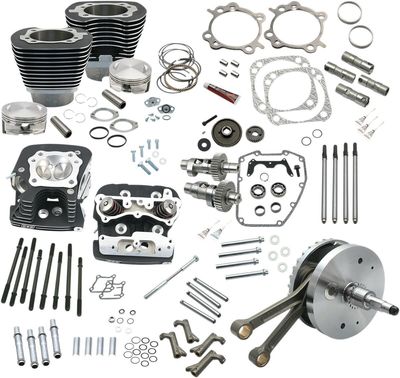 Trimsats S&S Hot 124" svart Softail 00-06