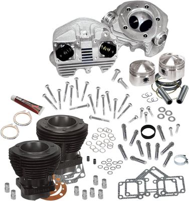 Toppsats S&S 80" Shovelhead svart 79-84