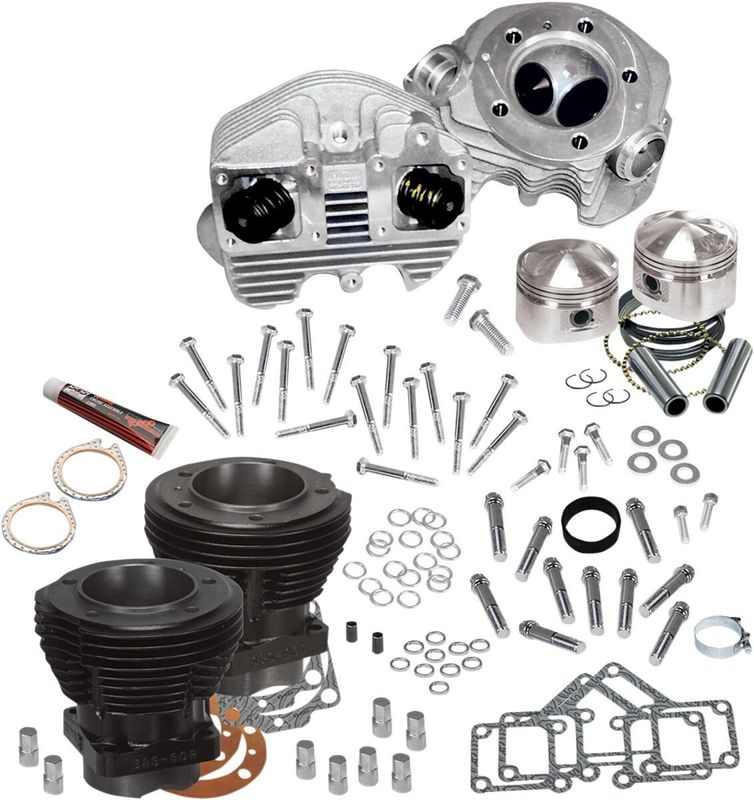 Toppsats S&S 80" Shovelhead svart 79-84