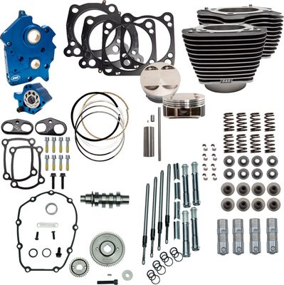 Trimsats S&S Highlight STROKEM8 124" svart H-D 17-upp