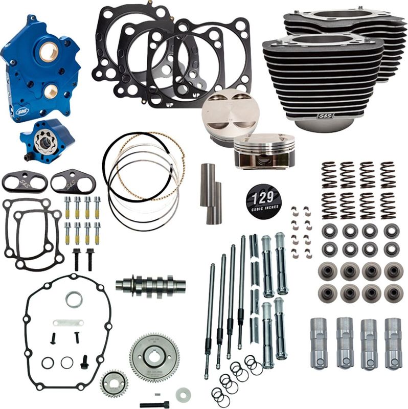 Trimsats S&S M8 Oilcool Wbw/hi 129" H-D 17-23 310-1224C