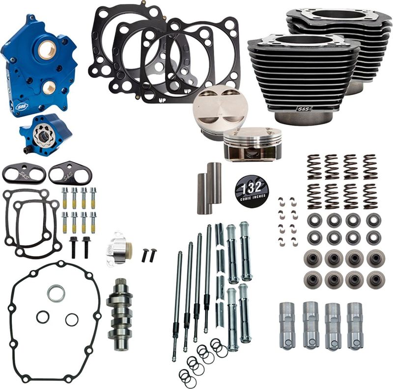 Trimsats S&S M8 Watercl Bgw/hi 132" Touring 17-24, Trike 17-21 310-1235C