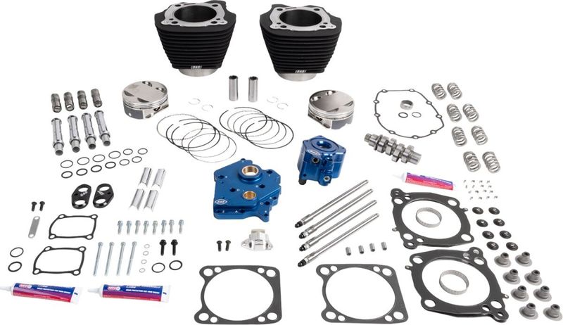Trimsats S&S Package Drive 132" svart H-D 17-upp