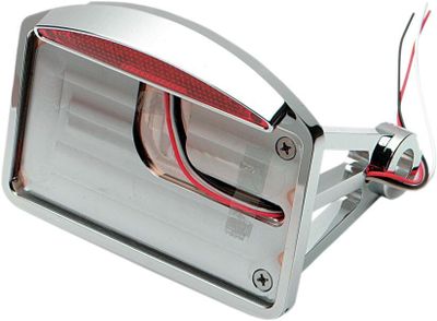 Baklykta LED Half-Moon med nummerplåtsfäste sidomontering Drag Specialties Softail 85-99
