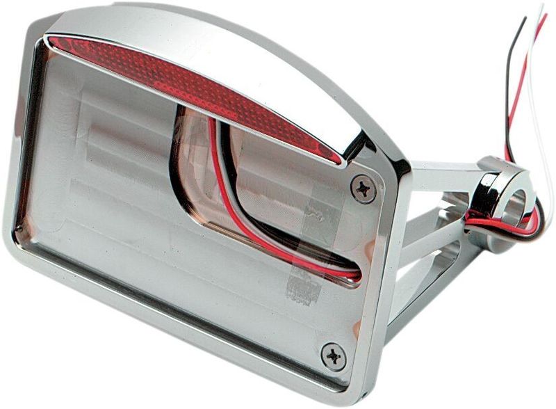 Baklykta LED Half-Moon med nummerplåtsfäste sidomontering Drag Specialties Softail 85-99