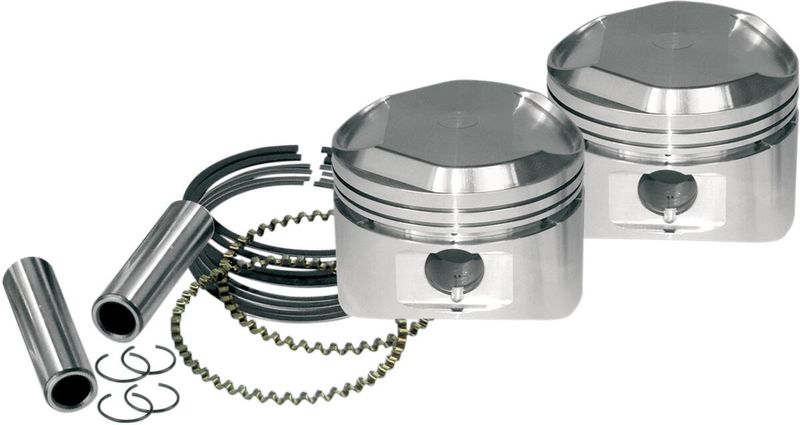 Kolvsats S&S Super Stock 3 1/2" +0.010" hög kompression med ringar XL Sportster