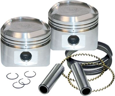 Kolvsats S&S Super Stock 3 1/2" standard låg kompression med ringar
