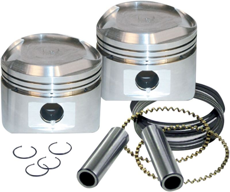 Kolvsats S&S Super Stock 3 1/2" standard låg kompression med ringar