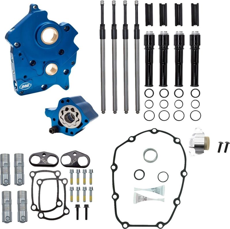 Kamhussats utan kamaxlar S&S Cams Chain Drive H-D 17-upp svart