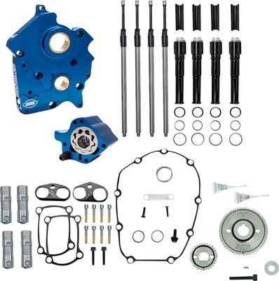 Kamhussats utan kamaxlar S&S Cams Gear Drive Push Tubes H-D 17-upp svart