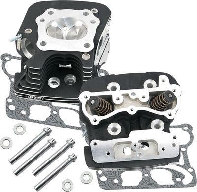 Topplock S&S 79 Stock Head Wrinkle svart H-D 99-06