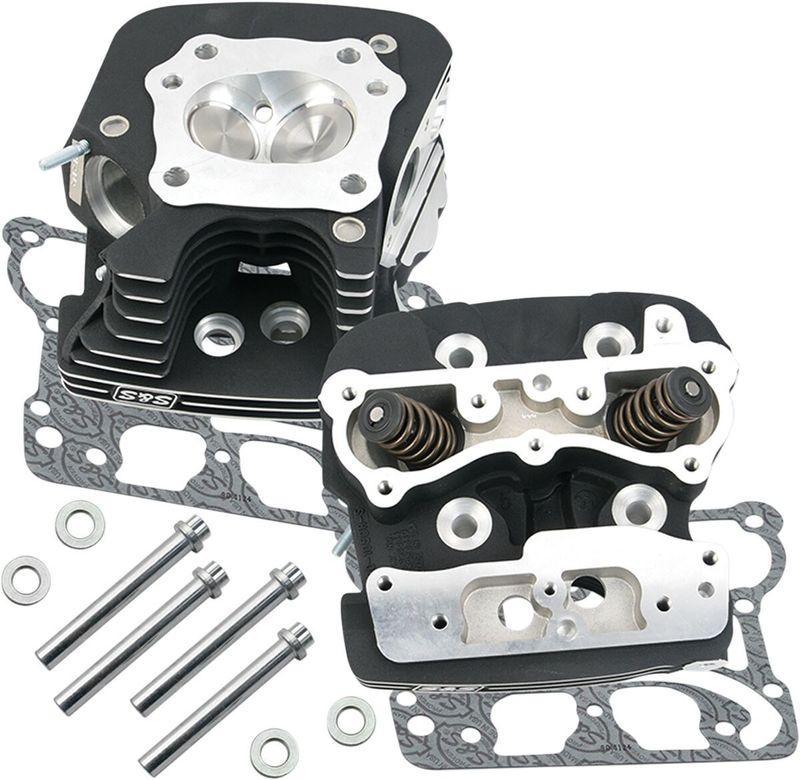 Topplock S&S 79 Stock Head Wrinkle svart H-D 99-06