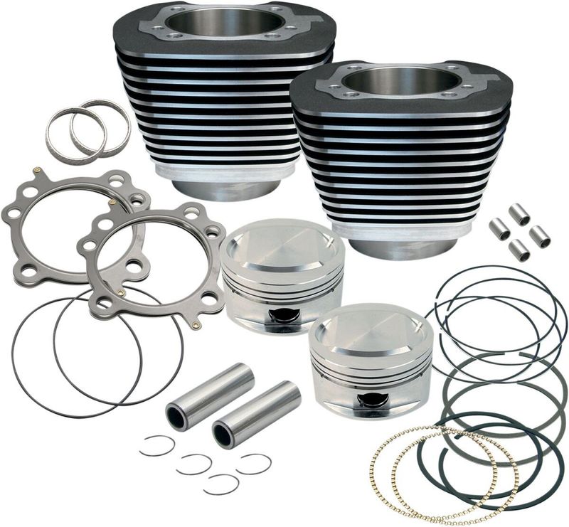 Kolvsats cylinder S&S 95" svart 88" Twin Cam . With stock 4"