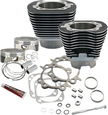 Cylindersats S&S svart H-D 07-17