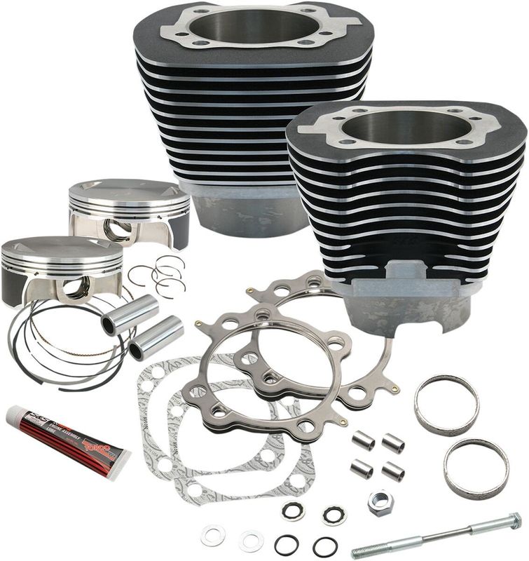 Cylindersats S&S svart H-D 07-17