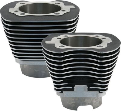 Cylinder S&S 4-1/8" svart H-D 07-17
