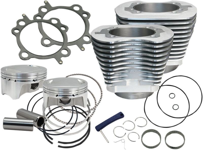 Kolvsats cylinder S&S 88" 100" silver 88" Twin Cam 99-06