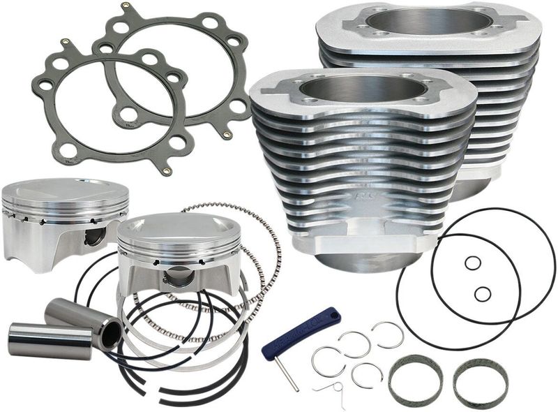 Kolvsats cylinder S&S 96" 103" 110" silver Twin Cam 96/103" 07-17