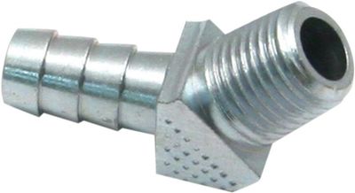 Nippel oljeslang 45° S&S 1/4" NPT till 3/8" krom Softail 87-90