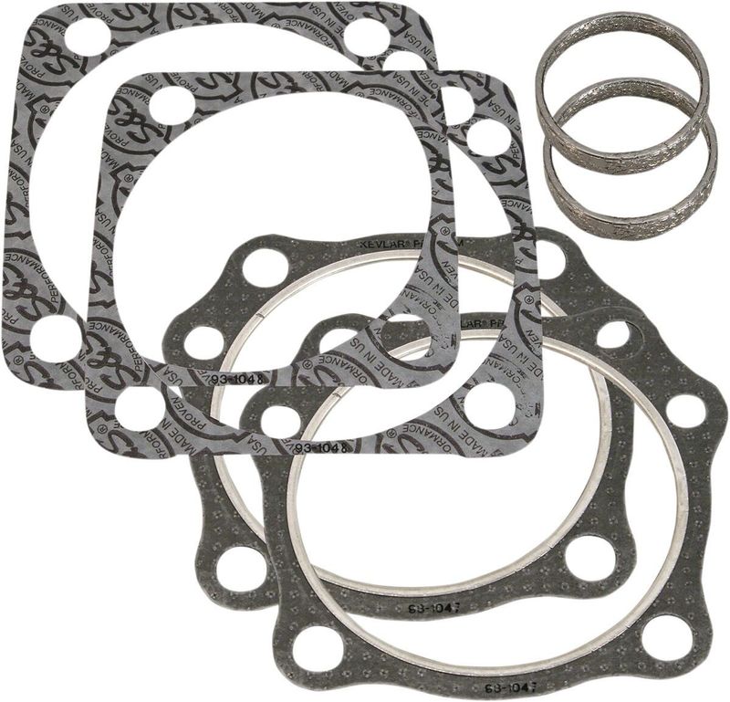 Packningssats topplock/cylinderfot/avgas S&S 90-1910 4-1/8"