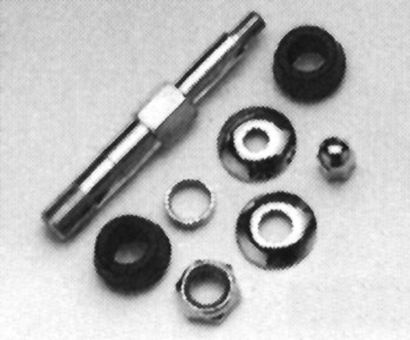 Pinnbultssats stötdämpare MCS övre förzinkad 4-speed FL, FX 73-85