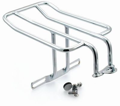 Pakethållare skärm Drag Specialties krom Dyna 06-17