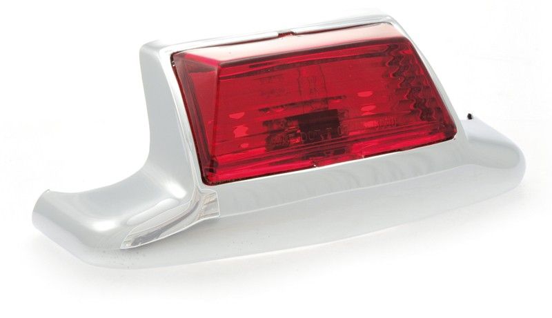 Fender tip, bak med rött glas. FLT/FLHR 99-08, krom