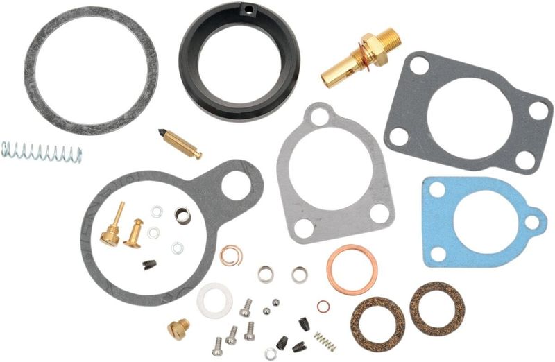 Renoveringssats Drag Specialties Linkert Carburetor kolfiber H-D 36-65