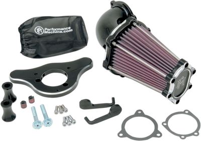 Luftfiltersats Performance Machine 0206-2049-BM PM FASTair CC svart