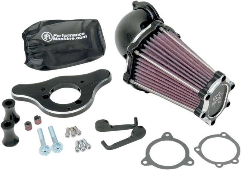 Luftfiltersats Performance Machine 0206-2049-BM PM FASTair CC svart