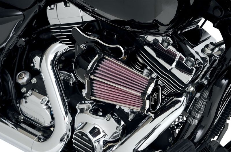 Luftfiltersats Performance Machine 0206-2050-BM PM FASTair CC svart Softail 16-17