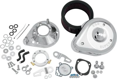 Luftfiltersats S&S 91-19XL Teardrop krom Sportster 91-16