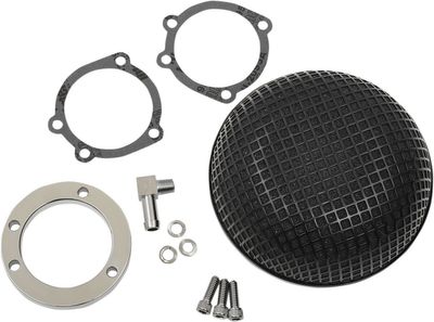 Luftfiltersats Drag Specialties 14-0110CVSB Bob Retro-Style svart H-D 88-17